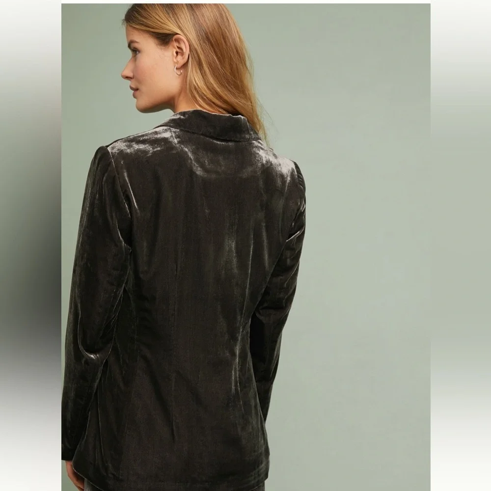 Anthropologie Cartonnier Velvet Blazer Size 4 - Picture 5 of 10